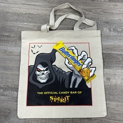 Spirit Halloween Reaper Canvas Trick Or Treat Tote Bag Handles BUTTERFINGER