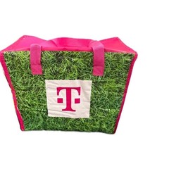 T-Mobile Tuesdays 2026 Earth Day Grass Print Pink Reusable Shopping Bag