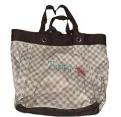 Thirty One Checkered 14×19 Reusable Multicolor Canvas Shopping Bag (“Tracy”)
