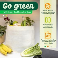 Reusable Grocery Bags Eco-Friendly – Large Reusable Shopping Bags