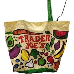Trader Joe’s Bag Tote Multicolor Fruit Cotton Medium Shoulder Strap Shopper
