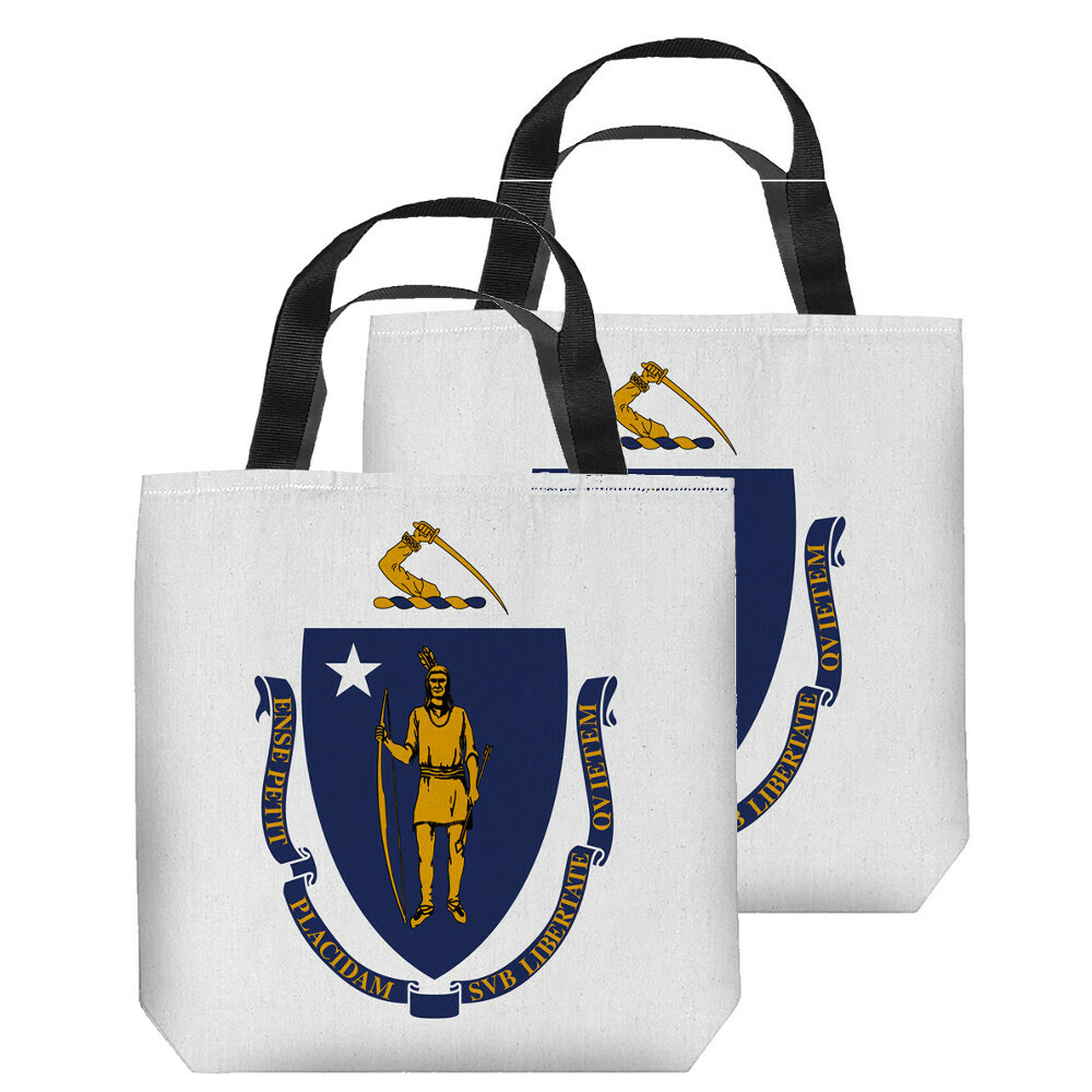 Massachusetts Flag Tote Bag – 3 Sizes