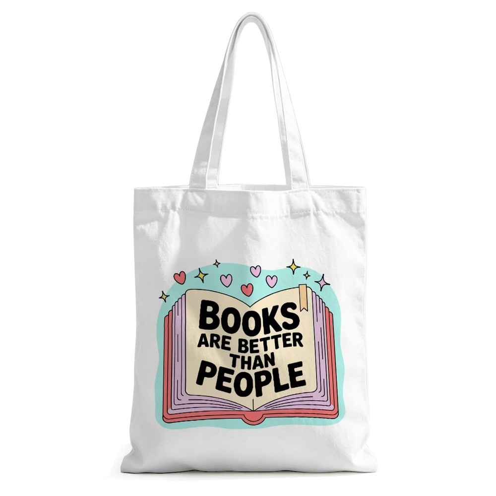 Book Lovers Gifts Canvas Tote Bag, Bookish Gifts Tote Bag for Women Reading L…