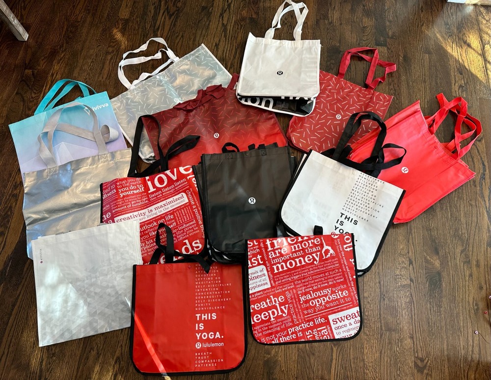 LULULEMON IVIVVA ATHLETA Reusable Logo Tote Shopping Bag Various Colors – Large