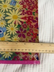 New Natural Life Multi Color Floral Carry All Wildflower Border Tote Bag Boho