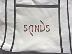 NEW Light Canvas Tote Bag “Sands” Dual Handles Cream / Dark Brown Trim Free Ship