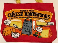 Trader Joe’s Bag Reusable Canvas NEW Cheese Adventures shopping Heavy DutyLarge