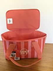 Trader Joe’s PINK ORANGE STRIPE Mini Insulated Cooler Bag NWT Limited Ed 2026