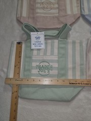 Trader Joe’s Striped Mini Canvas Tote Bags – Set of 4 (All 4 Colors) NWT