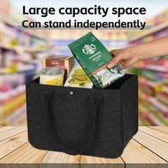 2pcs reusable felt tote bags, XXLsize, foldable and versatile. Suitable for d