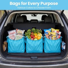 Handy Sandy 3-Pack Reusable Universal Cart Bag + Base Board (Teal)