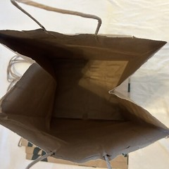 10 Large Starbucks Recycled Brown Paper Tote Shopping Lunch Gift Bags w/Handles
