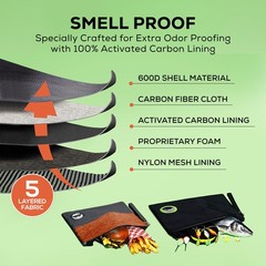 Smell Proof Bag 6″ x 4″, Container, Dog 6″x4″, Black