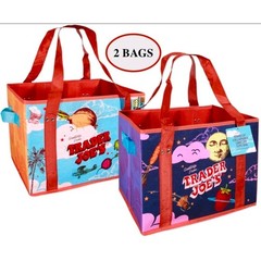 Trader Joe’s | Set of 2 | NEW 6 Gallon Collapsible Grocery Tote Bag