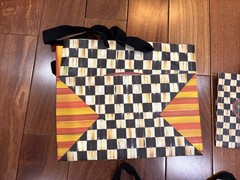 Lot Of 4 Mackenzie Childs Small, Med & Large Original Shopping Bags 2018