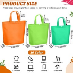 Paterr 100 Pcs Reusable Grocery Bags Bulk Shopping Tote Large, Multicolor