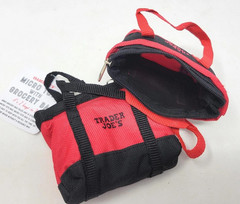 Trader Joe’s NEW 2 BAGS IN 1 🔥 Red MICRO TOTE AND GROCERY BAG very limited