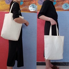 Canvas Tote Bags Multi-Purpose Reusable Bags for Grocery, Shopping & DIY Gifts