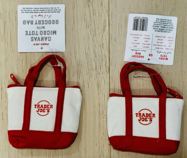 U PICK 1 💚 Trader Joe’s NEW 2 BAGS IN 1 CANVAS 🔥 MICRO TOTE WITH GROCERY BAG