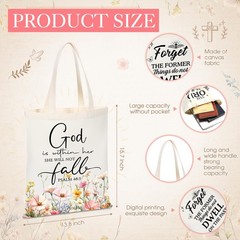 10 Pcs Christian Tote Bags for Women Religious Gifts Bulk for Church Bible Ve…
