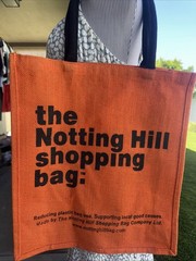 The Notting Hill Orange Jute Shopping Bag Durable Eco-Friendly Stylish Tik Tok