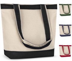Canvas Tote Bag with Handles for Woman, Reusable Cloth Bag for Groceries and …
