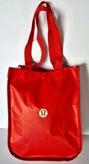 Lululemon Small 12x9x5 Reusable Shopping Tote Lunch Bag Yoga ❤️ Red ❤️ Recycled