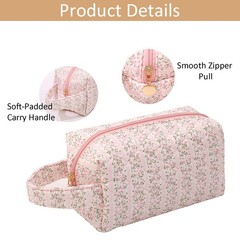 Leisofter Makeup Bag, Cute Cosmetic Case for Women Girls, onesize, Medium-b