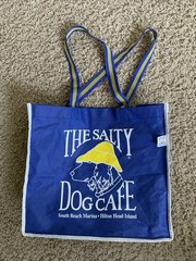 The Salty Dog Cafe blue double handle reusable Bag