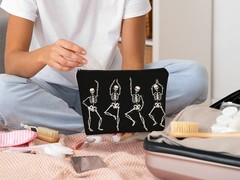 BARPERY Halloween Bag – Humorous Human Skeletons Skull 7.5 x 10 inches,