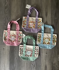Trader Joe’s Mini Tote – 4 pack hand painted