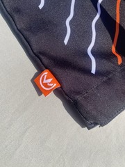 Outdoor Master Reusable Travel Shopping Tote Bag Snap Closure Black Orange Eco