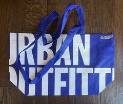 2 Urban Outfitters Blue Logo Graphic 100% Recycled Reusable Tote Bag Large