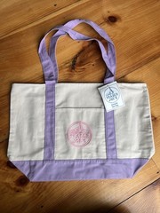 Trader Joe’s NEW limited-edition large canvas tote bag with lavender handles