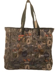 JURASSIC PARK DINOSAUR GREEN CLEAR TRANSPARENT Reusable Tote/Shopping/Gift Bag
