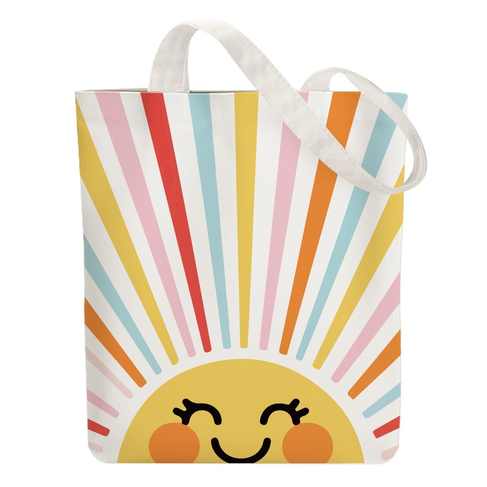 Canvas Tote Bag Sunlight Reusable Cotton Bag for Women, Durable Cloth Shoulde…