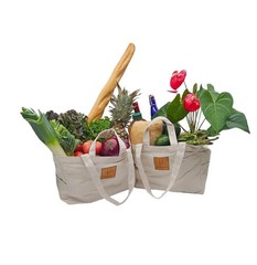 Reusable grocery bags (set of 2) Made from soft, heavy-duty canvas, these lar…