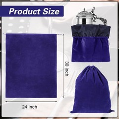 LEIFIDE 2 Pcs Large Size Silver Storage Bags 1 Count (Pack of 2), Royal Blue
