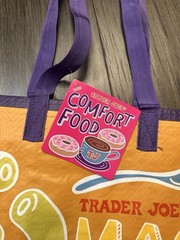 Trader Joe’s Comfort Mac Cheese PB Jam Reusable Shopping Tote Grocery Bag 6 Gal