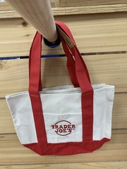 Trader Joe’s Mini Canvas Tote Bag RED Hottest It Bag Limited Christmas 🛍️ 🎄❤️