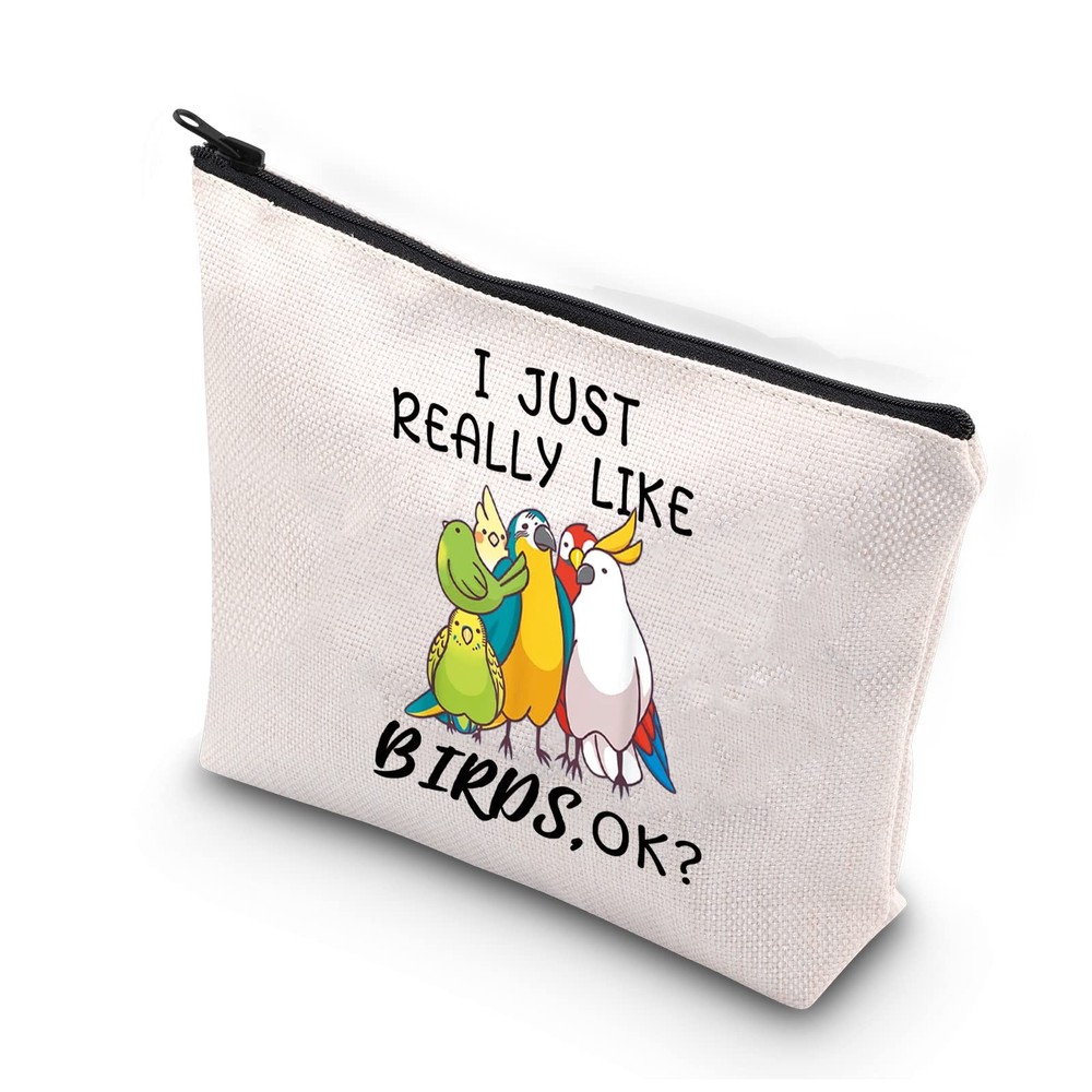 BDPWSS Parrots Makeup Bag For Women Lover Gift Bird Just like birds