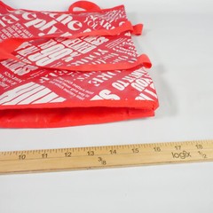 Lululemon Reusable Shopping Red Tote Bag Snap Closure 14″ x 16″ x 7″
