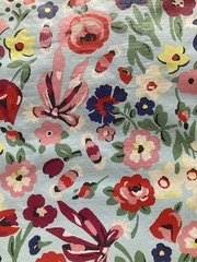 Tesco Cath Kidston Flower Bag Tote Blue Floral Rose Poppy Tulip Daffodil 2024