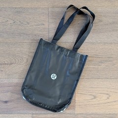 Lululemon Small Reusable Shopping Tote Lunch Bag ❤️ Black White NEW! Ships FLAT
