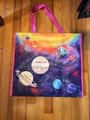🌙⭐️Homegoods Shopping Bag Solar System Planets 🪐 Galaxy Gift Reusable Tote
