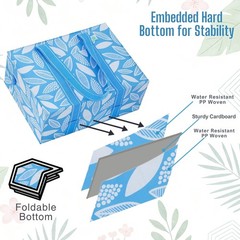 2 Pack Reusable Large Grocery Bags With Zipper Spring Breeze Waterproof
