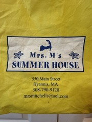 Mrs Mitchell’s Gifts Cape Cod Hyannis Yellow Reusable Tote Bag SHIPS FAST