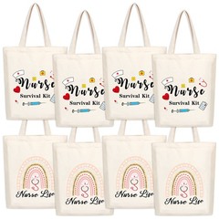 8 Pieces Nurse Appreciation Gifts Nurses Week Gifts Nurse Tote Bags Multi-pur…
