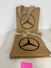 Lot Of 2 Washable Paper Mercedes-Benz Paper Tote Bag 12”x 13”x7.5” Gift Bag New