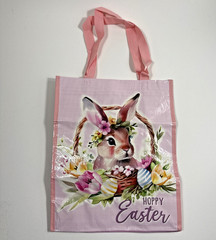 EASTER Reusable Tote Bag ~ 12″ x 15″ x 6″ ~ HOPPY EASTER